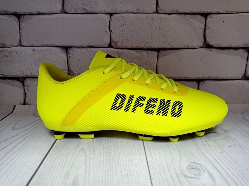Футбольні бутси жовті Difeno 40-45 р DA1619-3 фото
